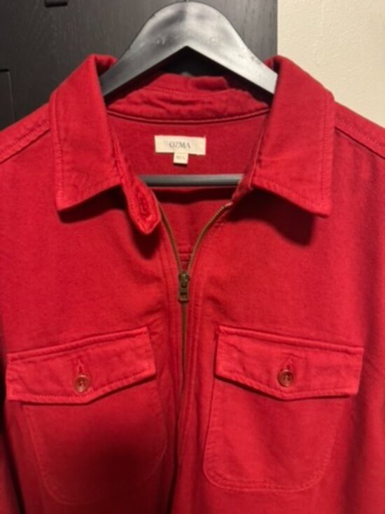 Ozma Zip Popover, Broken Twill, Tomato Medium - Picture 4 of 7